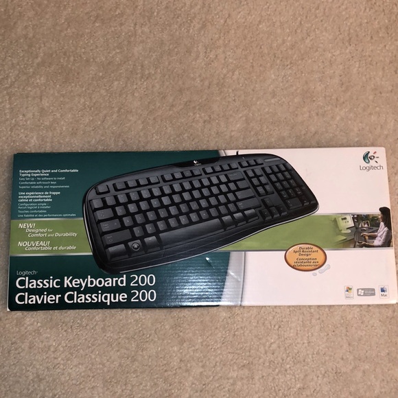 Logitech Classic Keyboard 200 in Black NIB NWT - Picture 3 of 6